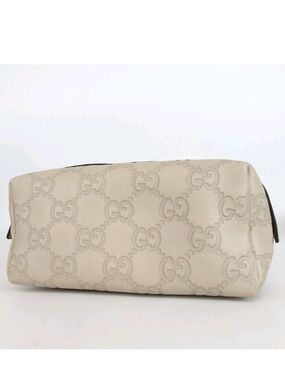 Gucci Beige GG Monogram Cosmetic Pouch